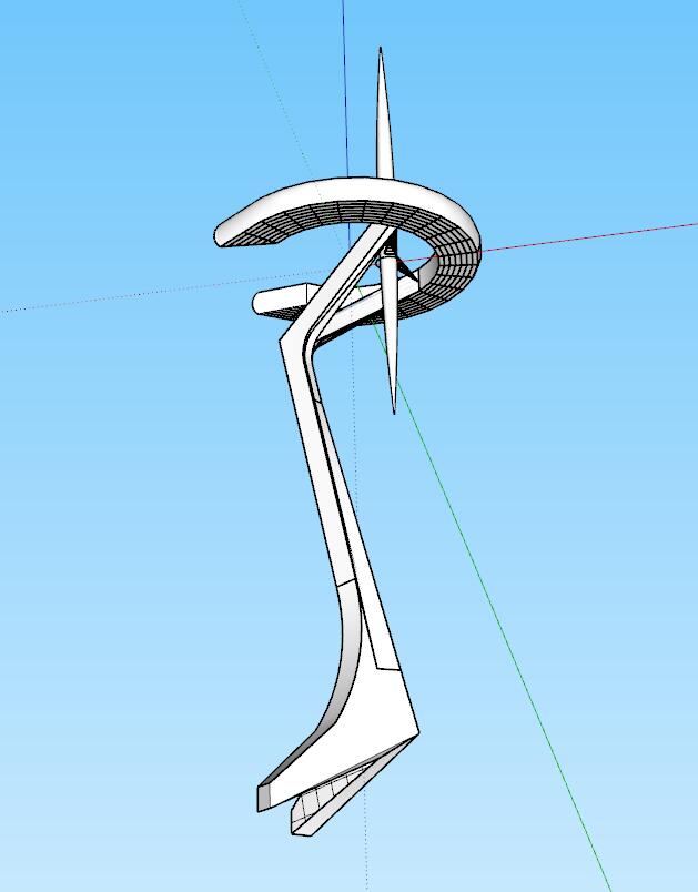 请问巴塞罗那聚光塔该怎么建模?