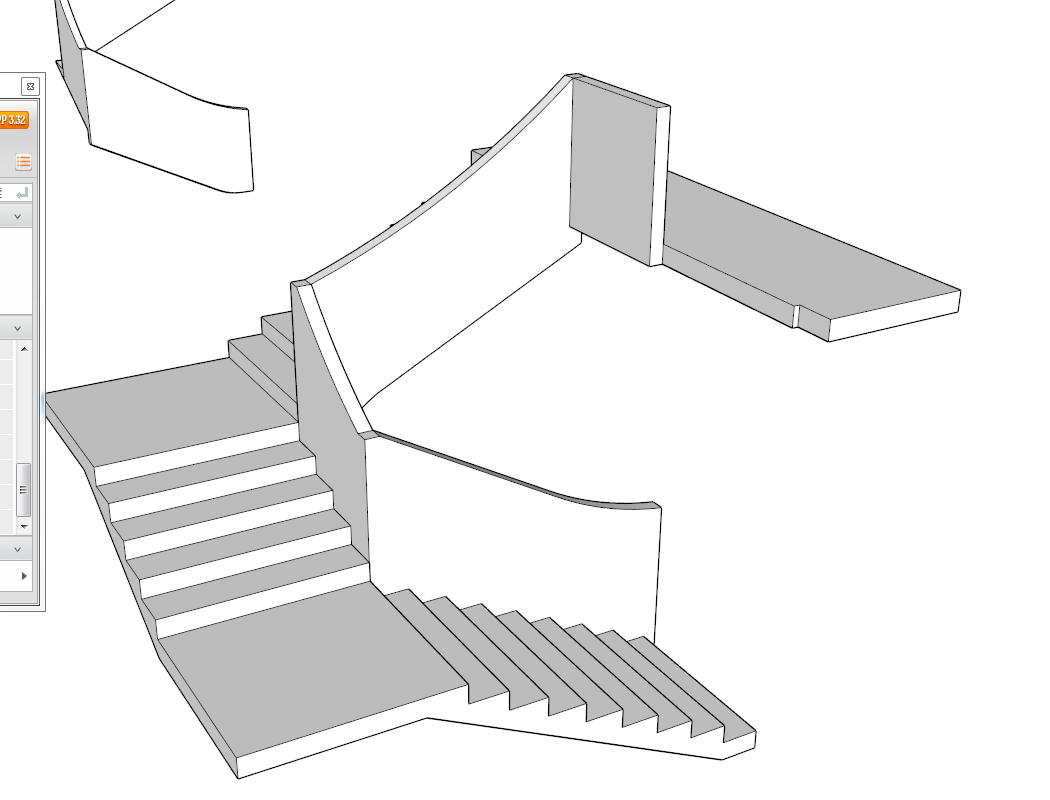 请问回字楼梯如何建衔接平滑的扶手?